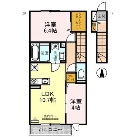 D-room社Ⅱの物件間取画像